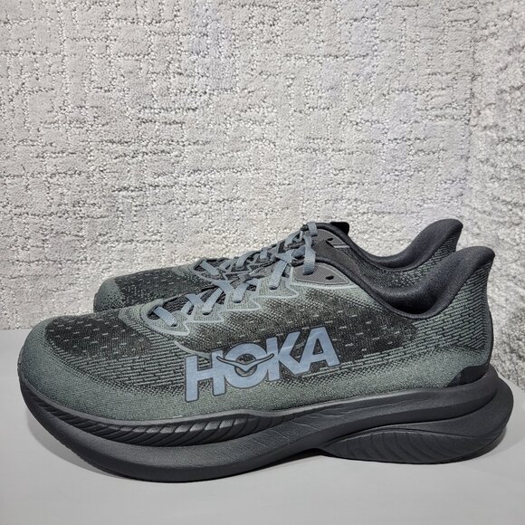 HOKA One One Mach 6 Wide Men’s Size US 12.5 2E Black Outer Orbit Running Sneaker - Picture 1 of 12